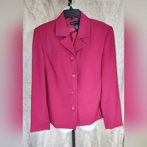 Red Blazer Jacket Preston York (Dillards) Sz 12 NWOT